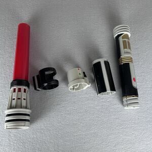 Star Wars LFL Hasbro 2007 Red Lightsaber Build A Lightsaber Kit w/ Crystals